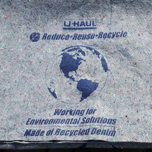 UHaul Moving Blankets 70 X80 Recycled Denim Fiber